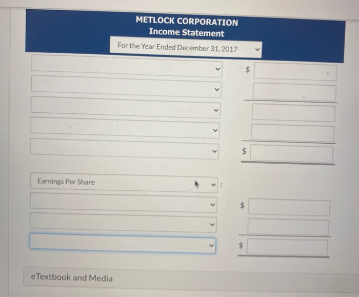 Metlock Corporation as of Decer Cash Administrative expenses Selling expenses Net sales