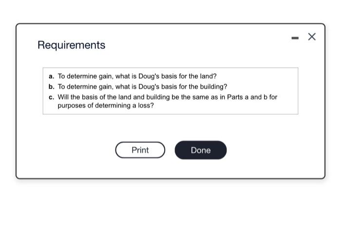 uncle's basis for the duplex and land is $90,000. At the time
