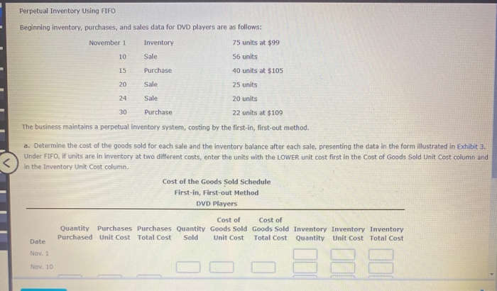  Perpetual Inventory Using FIFO 24 30 Beginning inventory, purchases, and sales