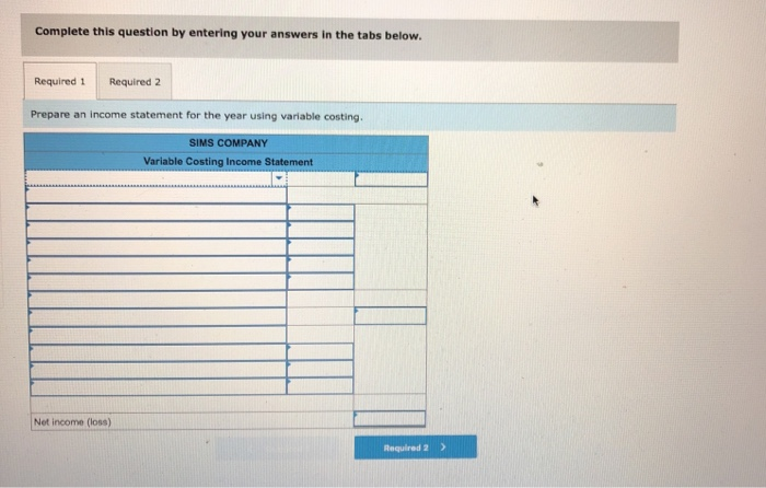 P2 Sims Company, a manufacturer of tablet computers, began operations on January