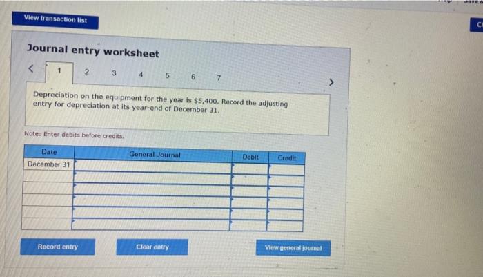 my work The information necessary for preparing the 2021 year-end adjusting entries