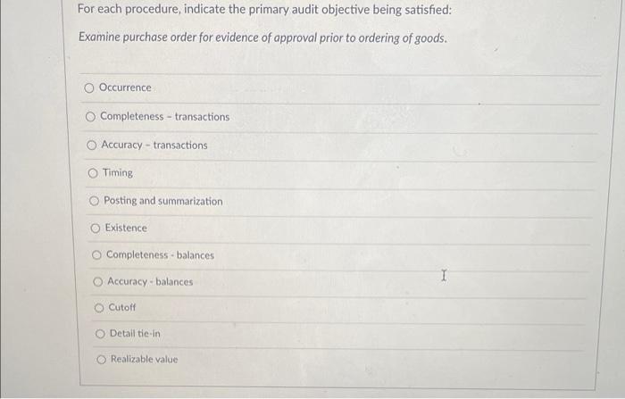 alternative procedures for non-responses to accounts receivable confirmation requests. Occurrence Completeness -