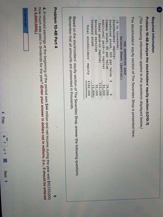 (partial) ($ in thousands ) Stockholders' equity: Preferred stock, $50 par value