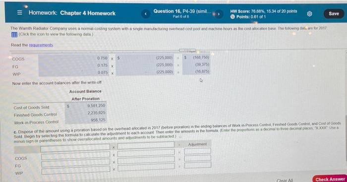  Homework: Chapter 4 Homework Question 16, P4-39 (simil.. HW Score: 76.68%,