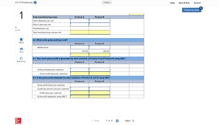 produced by Tadros Company 9 Direct materials Direct labor hours Machine hours