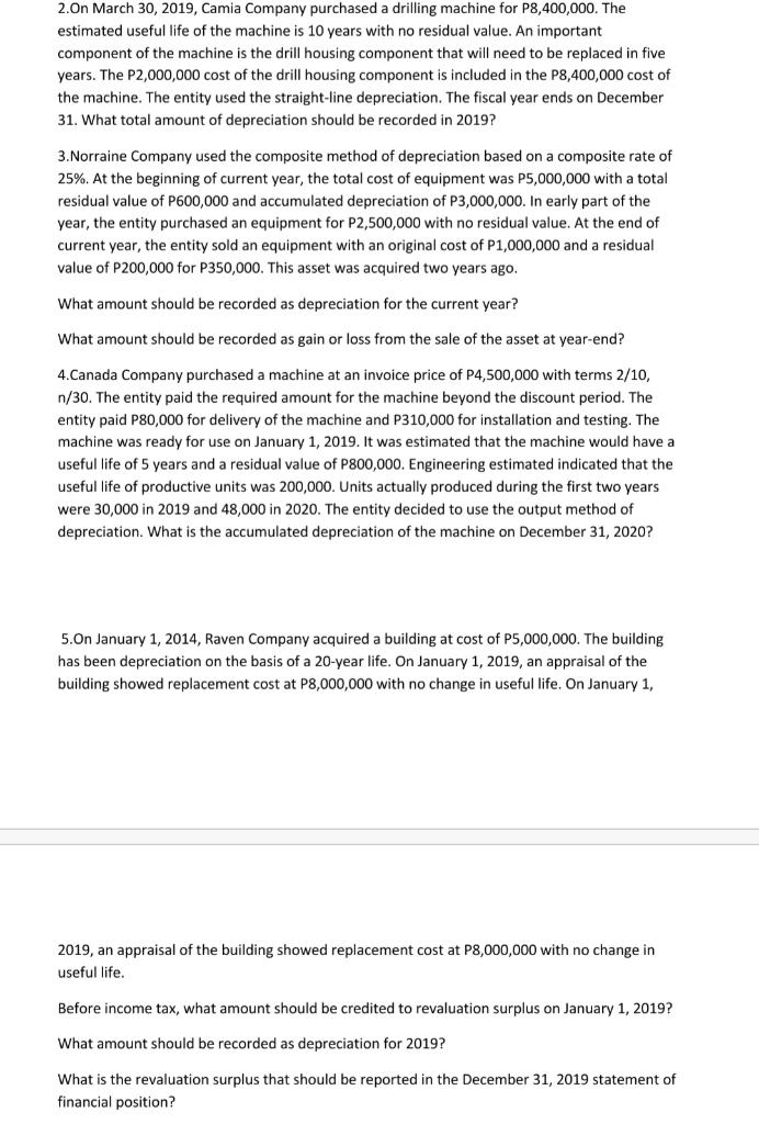 Please answer Q2-5. Complete it with correct solution and answer. 2.On March