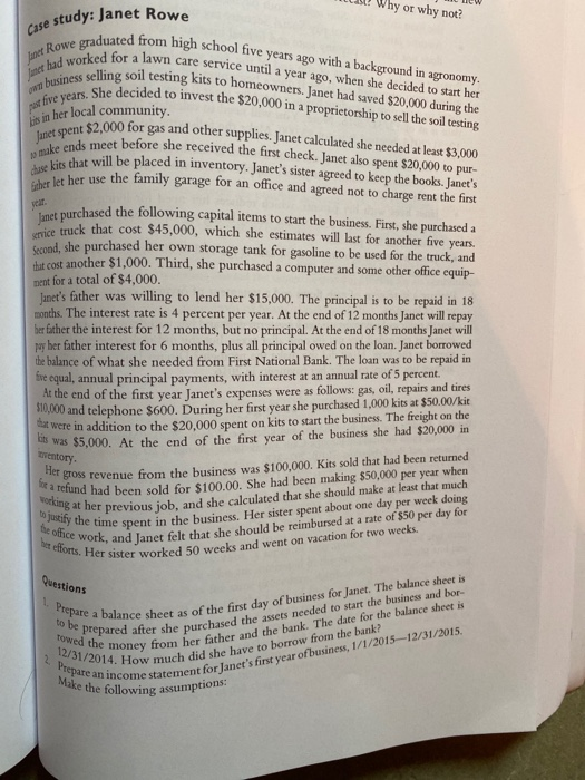  Case study: Janet Rowe Le Rowe graduated from high school five