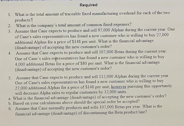 please thank you. Required information The Foundational 15 (Algo) (LO13-2, LO13-3, LO13-4.