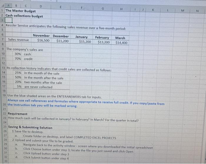 using cell reference formulas Steps to Perform: Step Instructions Points Possible 1