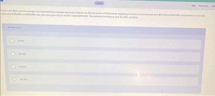  Saw Su Lynn Matures the average cost method to estimate ventes