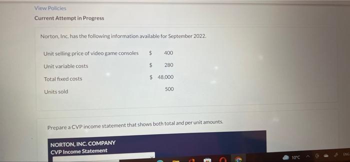  View Policies Current Attempt in Progress Norton, Inc. has the following
