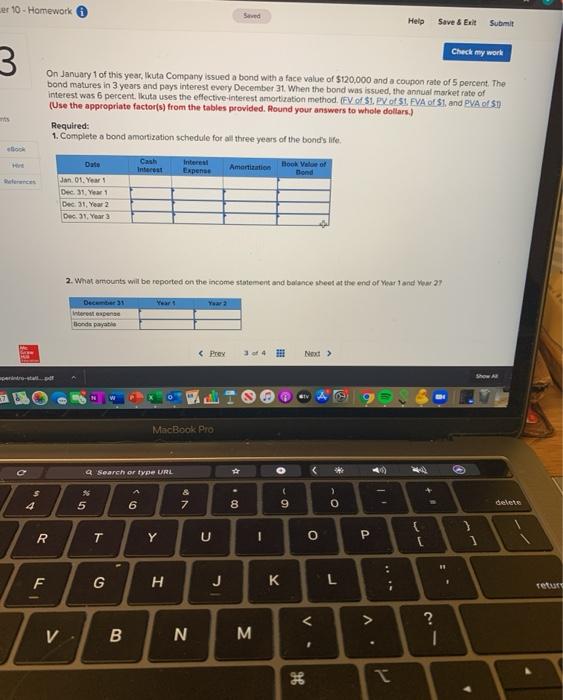  et 10 - Homework 6 Seved Help Save & Exit Submit
