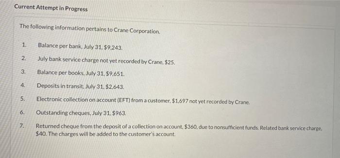  Below are the drop downs Current Attempt in Progress The following