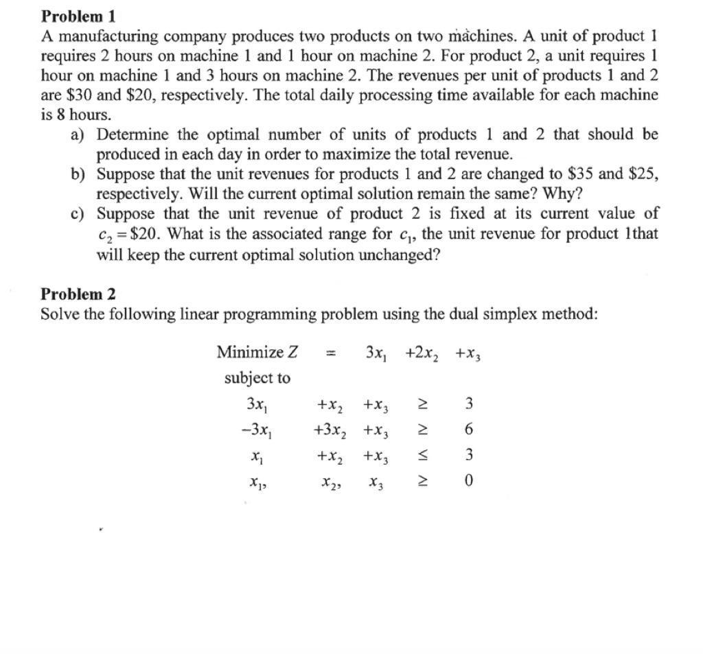 Can you please solve this without excel? A manufacturing company produces
