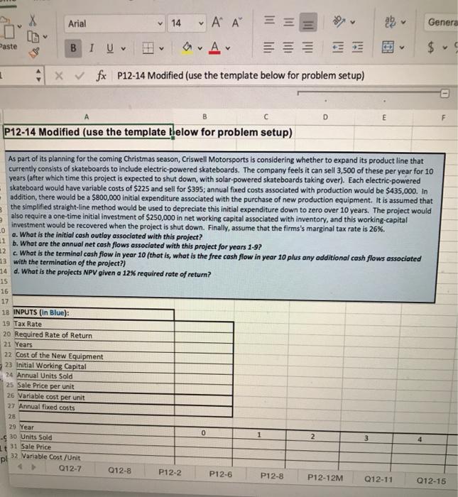  X Arial 14 v ' ' > Genera Paste BI U