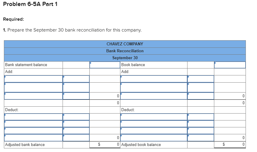 is available for its September 30 reconciliation. From the September 30 Bank