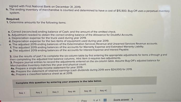 Trial Balance $ 19,800 Accounts receivable 5,400 Allowance for doubtful accounts $