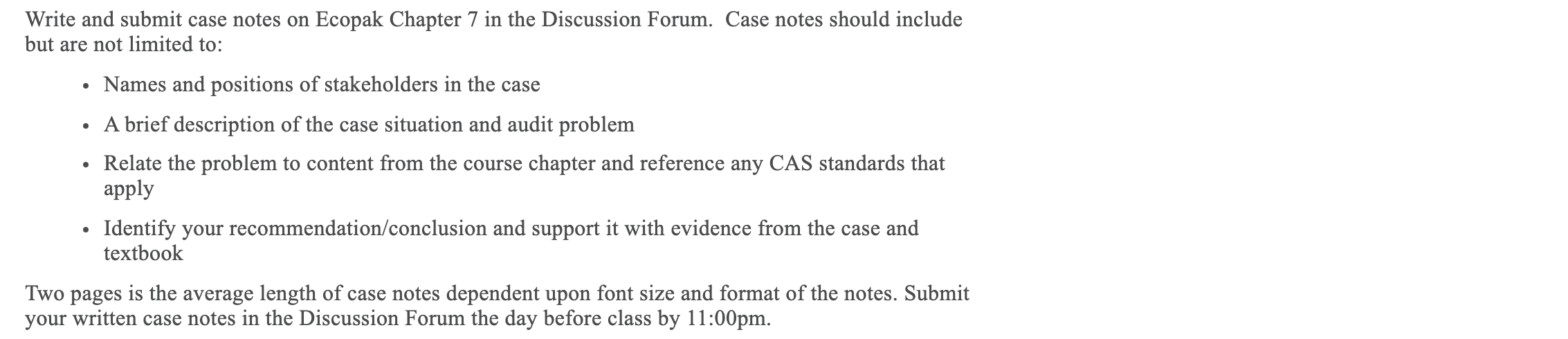 This is the question. This is the case. These are accounting standards.
