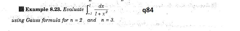 I need the answer as soon as possible p! dx Example 8.23.