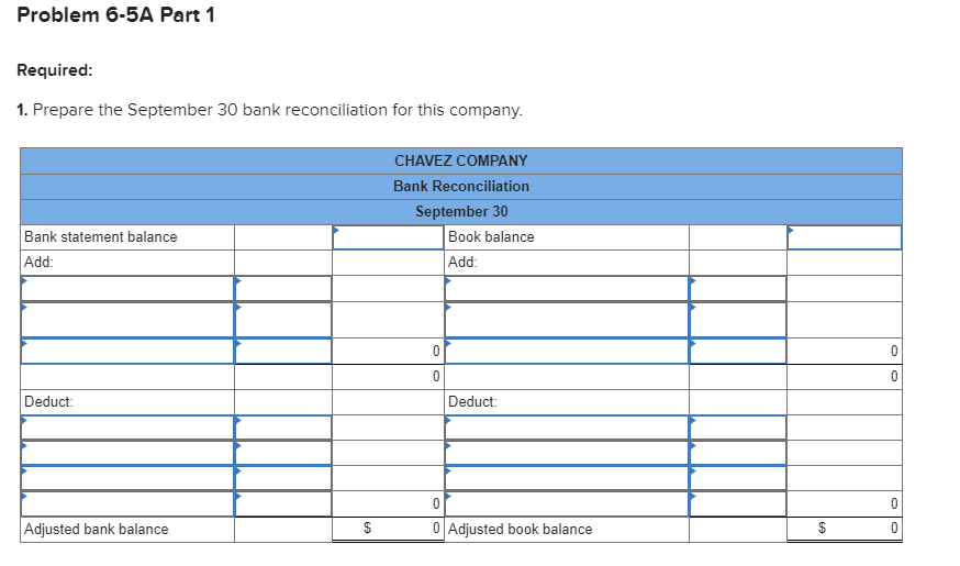 Problem 6-5A Preparing a bank reconciliation and recording adjustments LO P3 [The