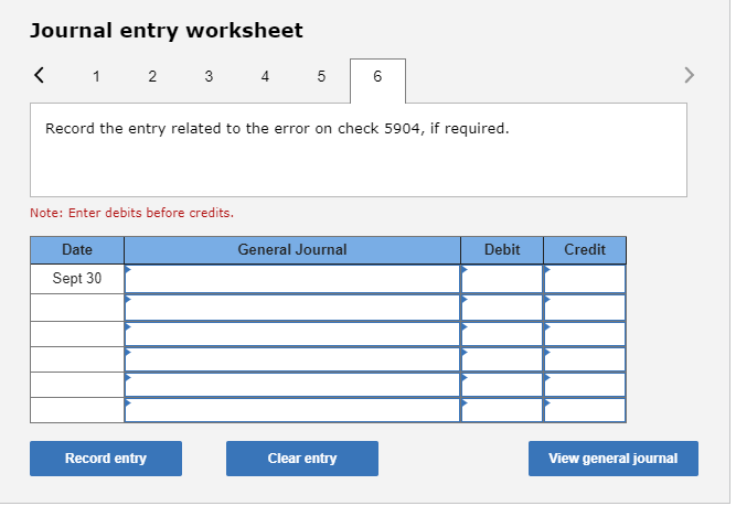 the September 30 Bank Statement PREVIOUS BALANCE 18,000 TOTAL CHECKS AND DEBITS