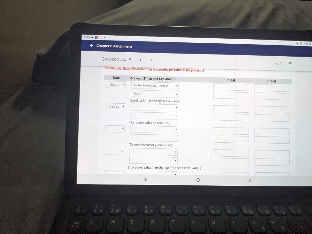6 Chapter 8 Assignment Question 3 of 5 -/4 Pharoah Supply Co.