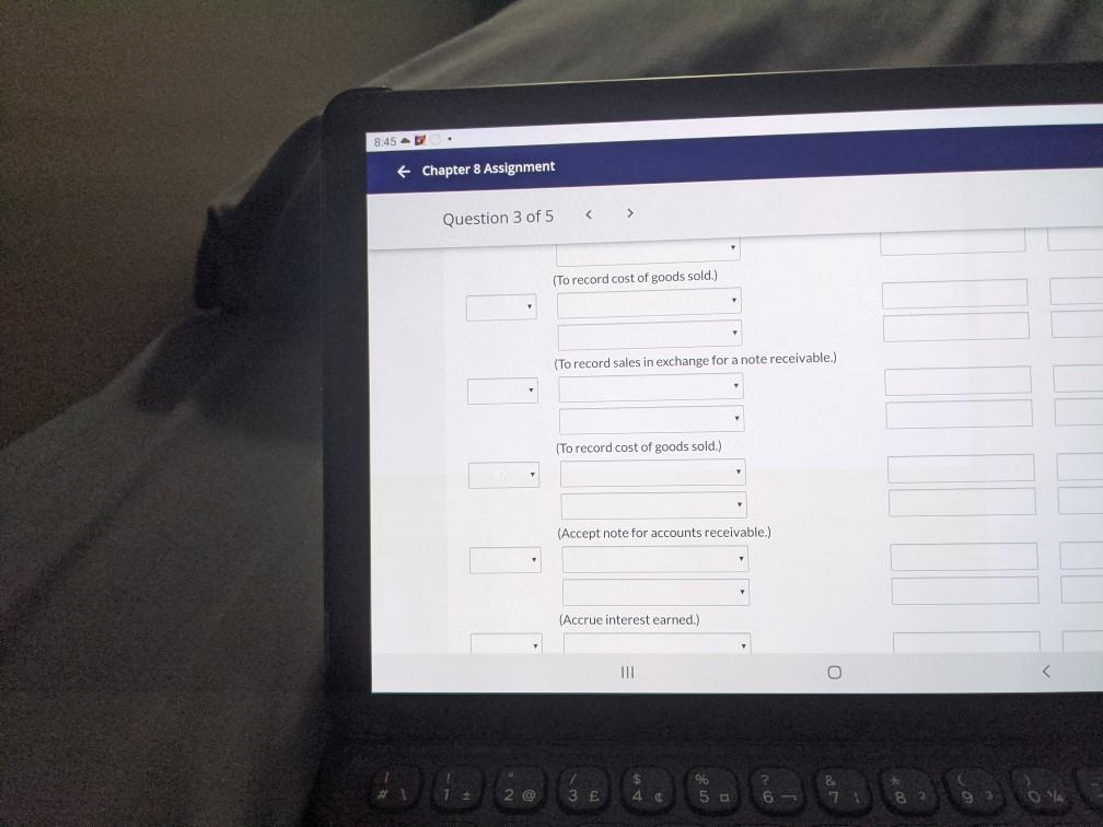 has the following transactions Nov. 1 15 Dec. 1 15 31 Mar.