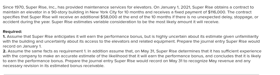 Journal entry worksheet 1. Record the entry on January 1. 2.