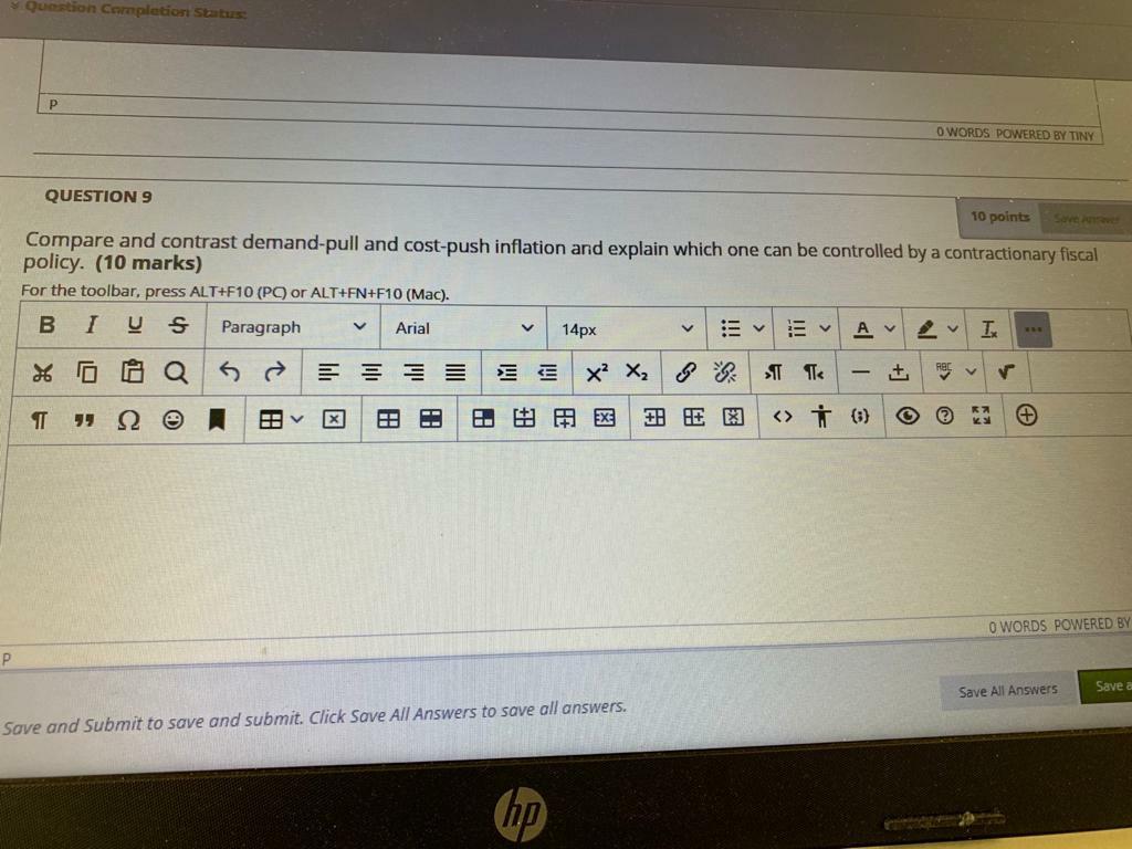  Question Completion Status P O WORDS POWERED BY TINY QUESTIONS 10