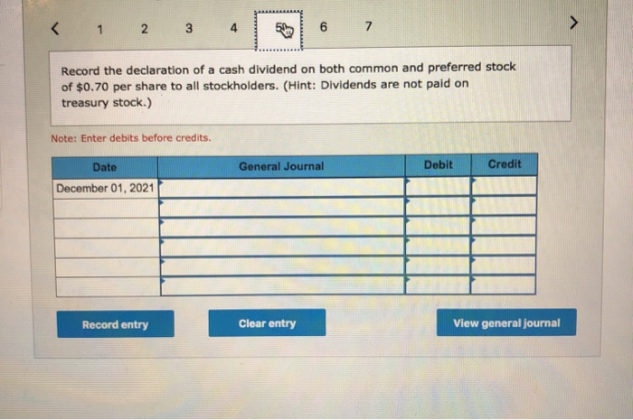 stock have been issued. The following transactions affect stockholders' equity during 2021:
