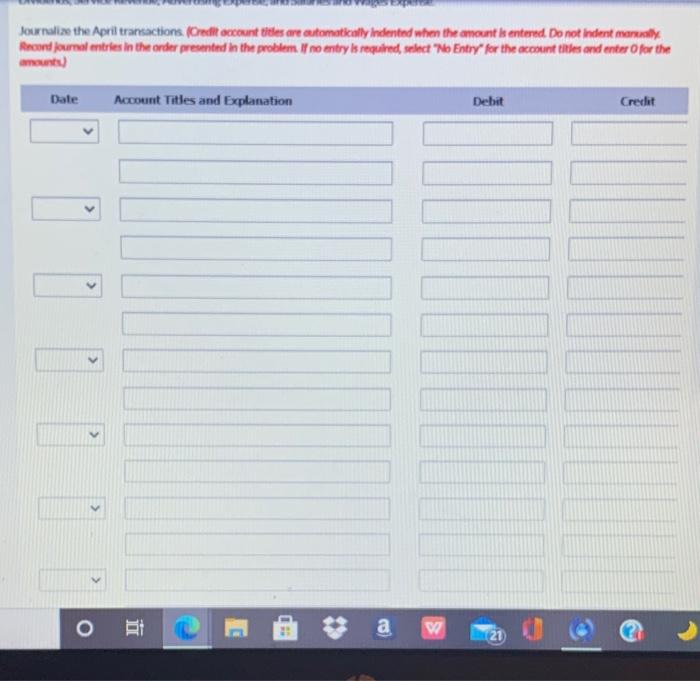 Blossom Company was started on April 1 by R.S. Francis and associates.