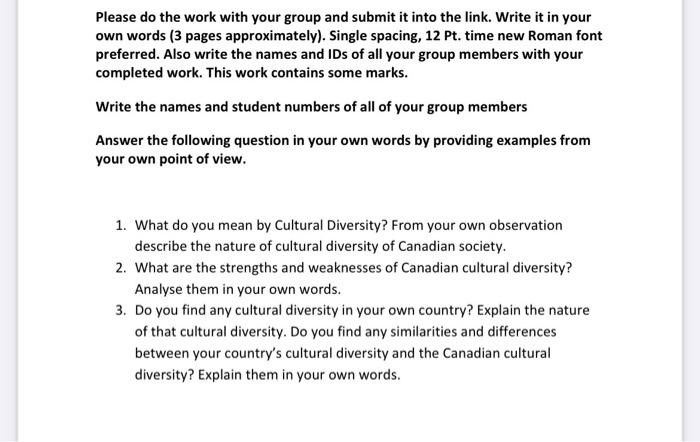  Please do the work with your group and submit it into