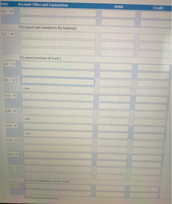 Washing Co. on July 1, 2020. During July, the following transactions were