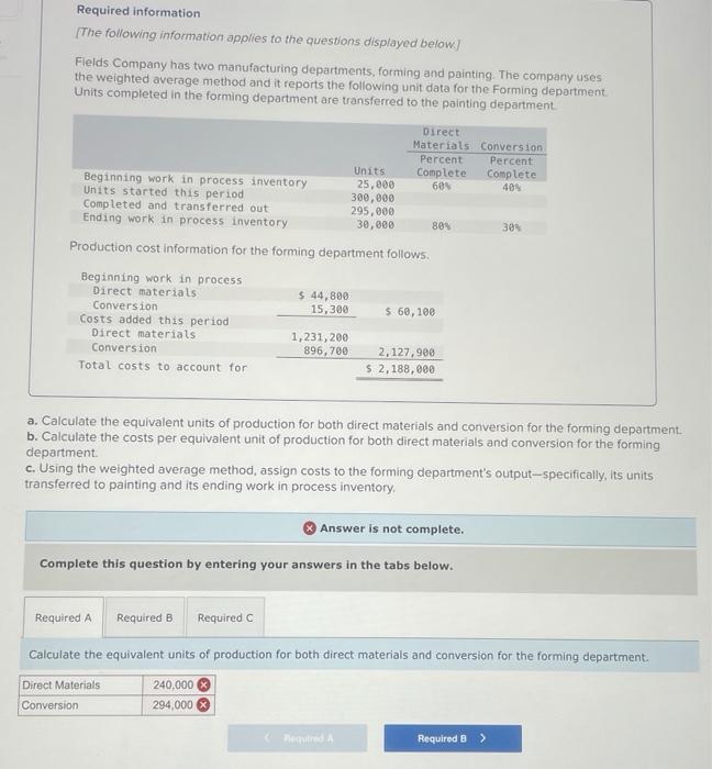 please help me figure out these problems! Required information [The following information