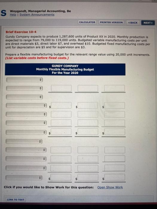  Help System Announcements sunting, se CALCULATOR PRINTER VERSION BACK NEXT Brief