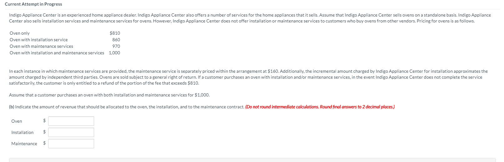  Current Attempt in Progress Indigo Appliance Center is an experienced home