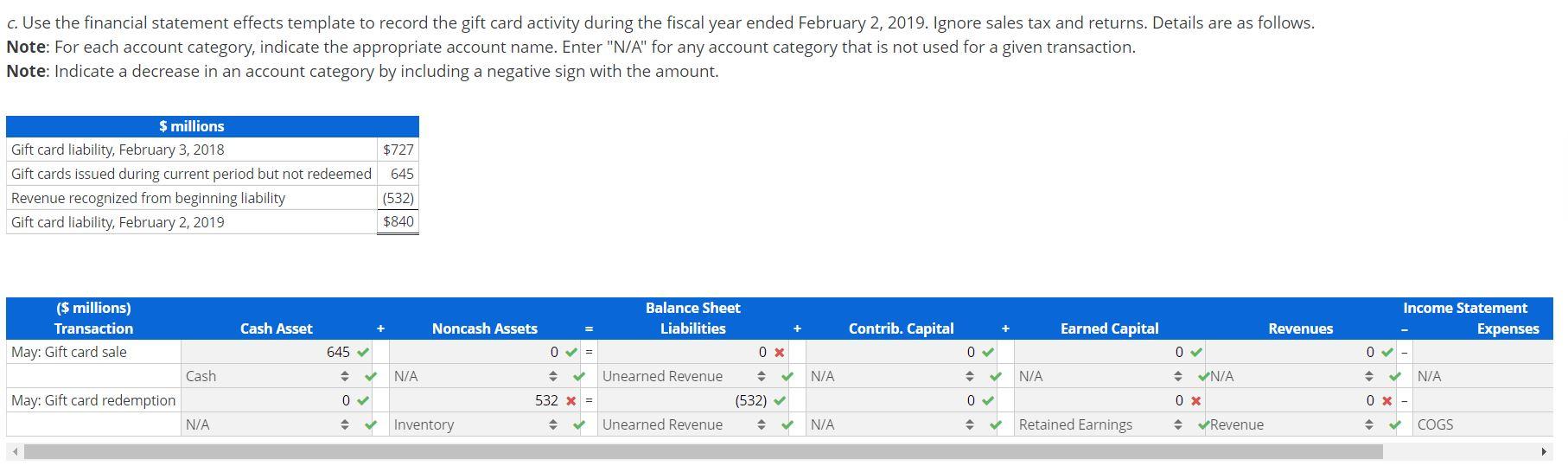 recognition footnote from the 10-K for the year ended February 2, 2019,