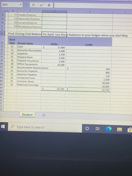 end-of-period spreadsheet Journalize and post Adjusting Entries Prepare an Adjusted Trial Balance