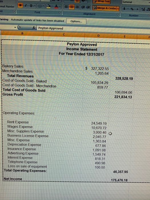 Please help me balance the statement of cash flow. Operating balance should