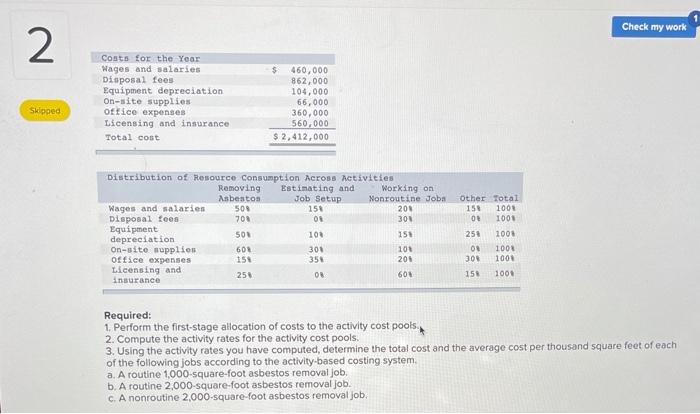 work, such as removing asbestos-contaminated ceiling plaster in industrial buildings. The on-site