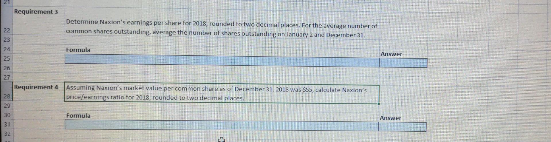 2, 2018, and had the following transactions during the year: 6 7