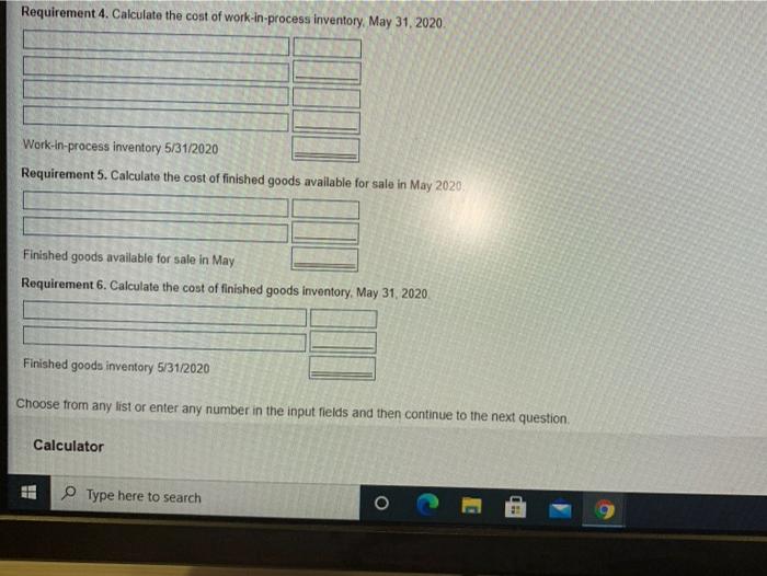 costs Variable manufacturing overhead costs Total manufacturing costs incurred during May 2020