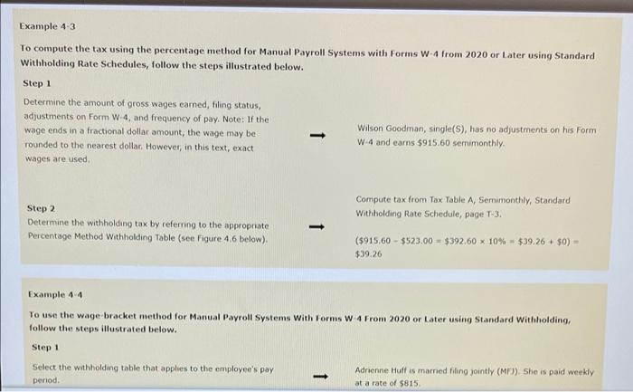  Example 4 3 To compute the tax using the percentage method
