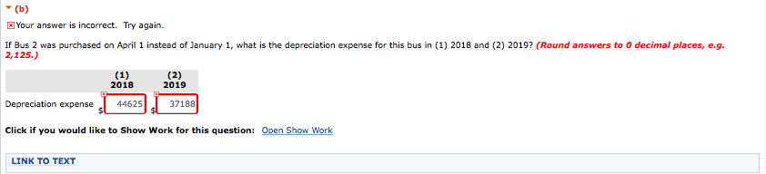 Transportation purchased three used buses. Because of frequent turnover in the accounting