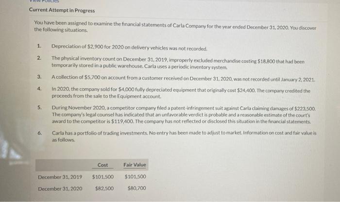  Current Attempt in Progress You have been assigned to examine the