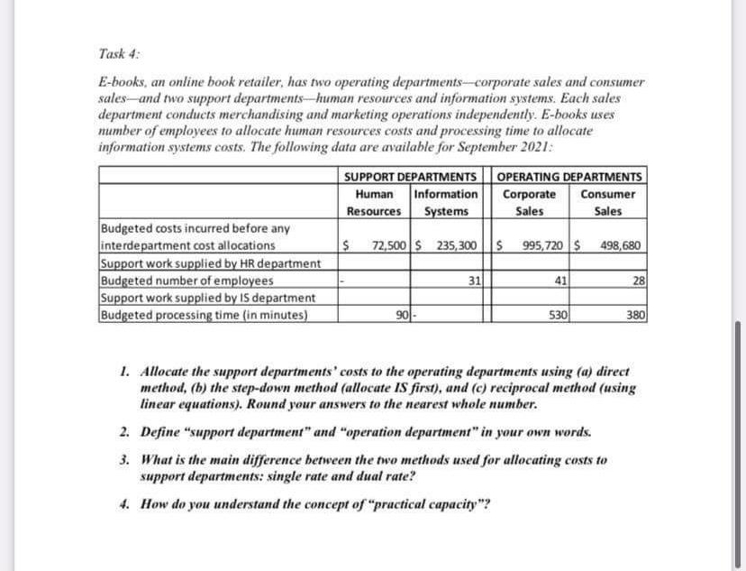  please write the formula, write clearly and explain clearly please!!!! Task