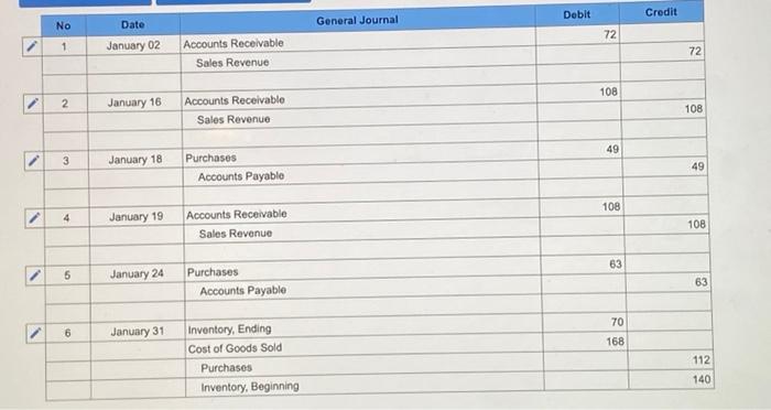 and cost of goods sold) please show how to get those answers.