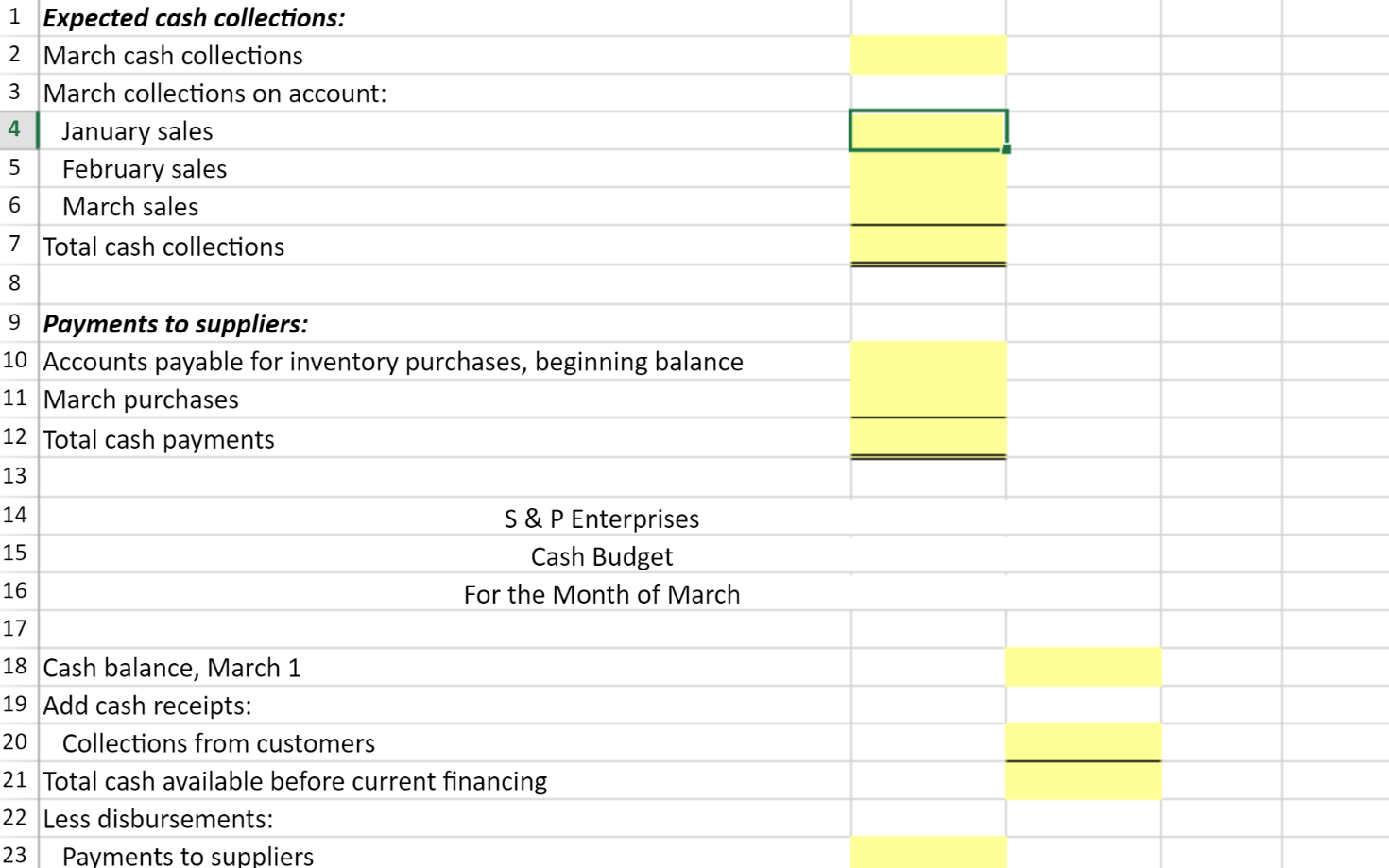 the information included in the Excel Simulation and the Excel functions described