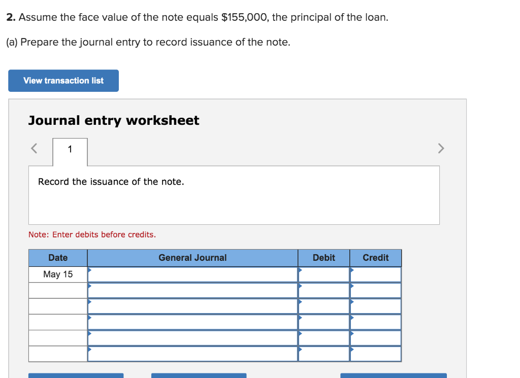$155,000 cash on May 15, 2017, by signing a 150-day, 5% note.