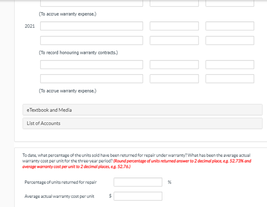 the units sold will be returned for repair at an estimated cost